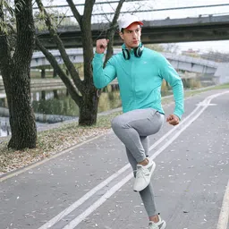 Reebok Men Turquoise Blue Training or Gym Sporty Jacket-picture-37