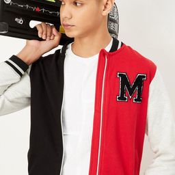 max Boys Colourblcoked Varsity Jacket-image-72