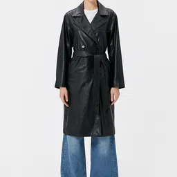 Koton Women Lapel Collar Colourblocked Longline Tailored Jacket image 1