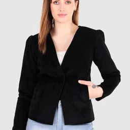 Leather Retail Lightweight Crop Tailored Jacket-picture-14