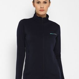 OFF LIMITS Women Navy Blue Lightweight Training or Gym Sporty Jacket-picture-7