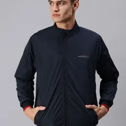 SHOWOFF Men Maroon Navy Blue Reversible Padded Jacket image 2