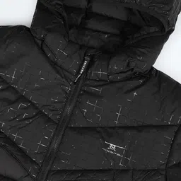 Flying Machine Checked Hooded Puffer Jacket image 2