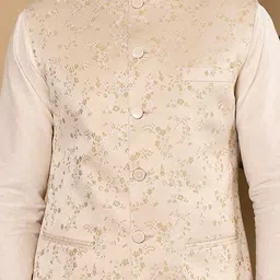 MULTI SHADES Men Woven Design Nehru Jacket image 5