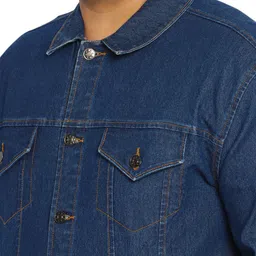 Urbano Plus Men Washed Regular Fit Denim Jacket image 3