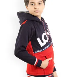 BAESD Boys Colourblocked Hooded Pullover Sweatshirt image 3