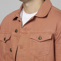 Celio Spread Collar Cotton Denim Jacket image 4