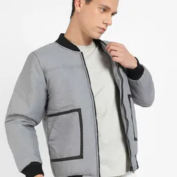 Campus Sutra Stand Collar Windcheater Bomber Jacket image 2