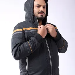 hardsoda by the indian garage co HARDSODA Plus Size  Hooded Lightweight Puffer Jacket image 4