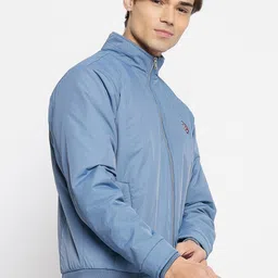 Duke  Long Sleeves Mock Collar Bomber Jacket image 5