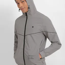 Allen Solly Hooded Pure Cotton Bomber Jacket image 5
