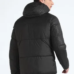 Flying Machine Checked Hooded Puffer Jacket image 4