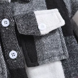 StyleCast Boys Black Checked Tailored Jacket image 5