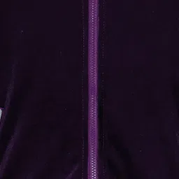 MINI KLUB Girls Purple White Typography Lightweight Open Front Jacket with Embroidery image 4