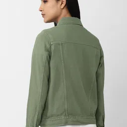 Van Heusen Woman Women Cotton Spread Collar Denim Jacket image 4