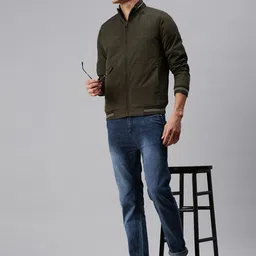 SHOWOFF Men Olive Green Padded Jacket image 2