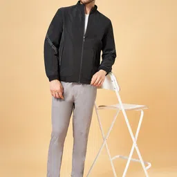 Urban Ranger by pantaloons Typography Printed Mock Collar Bomber Jacket image 5