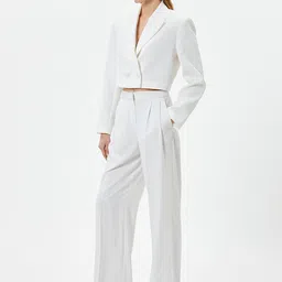 Koton WNotched Lapel Double Breasted Blazer image 4