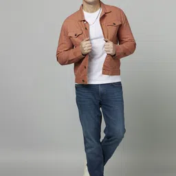 Celio Spread Collar Cotton Denim Jacket image 3