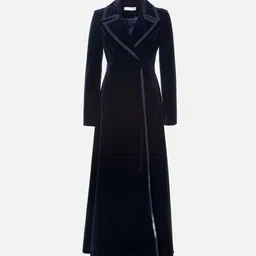 JC Collection Women Navy Blue Solid Longline Open Front Jacket image 3
