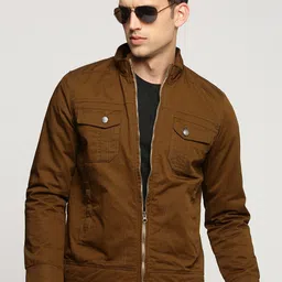 SHOWOFF Mock Collar Windcheater Cotton Open Front Jacket-picture-29