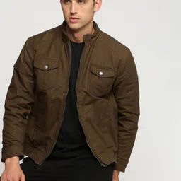 SHOWOFF Windcheater Mock Collar Cotton Bomber Jacket-picture-13