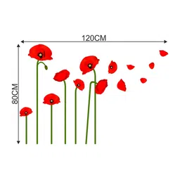 rawpockets Red & Green Rose Wall Stickers image 3