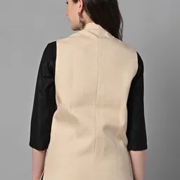 Vastraa Fusion Mandarin Collar Pure Cotton Nehru Jackets image 3