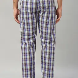 URBAN SCOTTISH Men Checked Pure Cotton Lounge Pant image 4