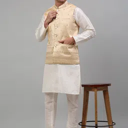 Jompers Embroidered Silk Cotton Nehru Jackets image 3