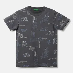 United Colors of Benetton Boys Typography Printed Cotton T-shirt-picture-49