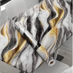 pamidhar 200 cm Marble Wallpaper Oil Proof Waterproof Self Adhesive Removable Wallpaper (2M) Self Adhesive Sticker-picture-13