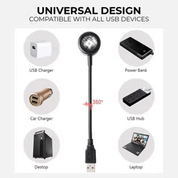 mobizac Sunset Projection Lamp for Room, Home Decor, Parties, Insta Videos and Cars Night Lamp image 4