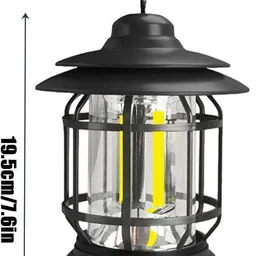 zeno volt Portable Outdoor COB Tent Lamp, Vintage Camping Lantern Lightweight 8 hrs Lantern Emergency Light image 3