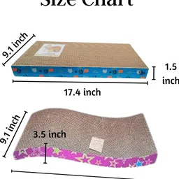 foodie puppies Scratching Pad Recyclable, Furniture Protection Wave & Flat Cat Scratcher Combo Paper Training Aid, Tough Toy For Cat image 2