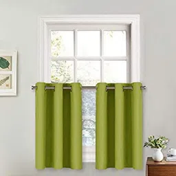 60.96 cm (2 ft) Window Silk Semi Transparent Curtain (Pack Of 2)-image-17