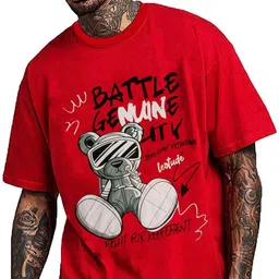 leotude Pack of 3 Men Printed Round Neck Cotton Blend Multicolor T-Shirt image 5