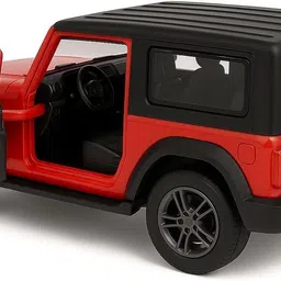 baniya toyz Mahindra Thar Die-Cast Metal Toy for Kids | Pull Back Action (RED) image 2