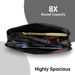 apacs Badminton Kitbag (2 compartments) Soft padded shoulder strap | Durable Polyester image 2