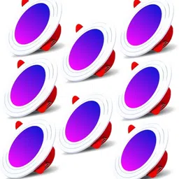 new india lighting Led METAL Concealed Light 3 Color 8 pieces ||red blue pink|| Recessed Ceiling Light Ceiling Lamp image 1