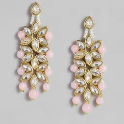 Peora Gold-Plated Pink Kundan Studded Choker Jewellery Set image 4