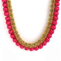AKSHARA Pink & Gold-Toned German Silver Gold-Plated Handcrafted Necklace image 2