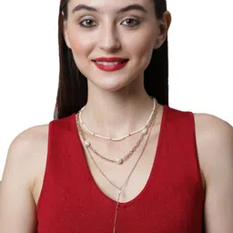 Madame Gold & White Gold-Plated Layered Necklace-picture-39