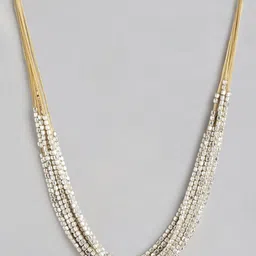RICHEERA Silver-Toned & Gold-Toned Beaded Layered Necklace-picture-29