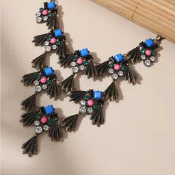 SOHI Gold-Plated Stone-Studded Necklace-picture-42