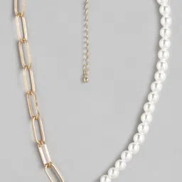 Carlton London Set of 2 Rose Gold Plated & White Hanging Pearl Necklace image 5