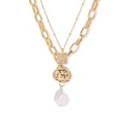 Rubans Voguish Gold-Plated Layered Necklace image 4