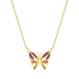GIVA Sterling Silver Gold-Plated Butterfly Pendant Chain image 5