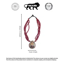 AAKRITI ART CREATIONS Unisex Brass-Plated Beaded Necklace image 2