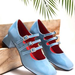JM Looks Party Block Mules with Buckles-picture-35